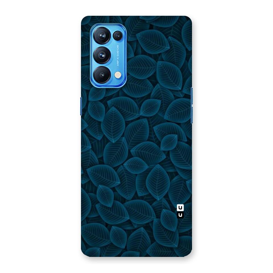 Blue Thin Leaves Back Case for Oppo Reno5 Pro 5G