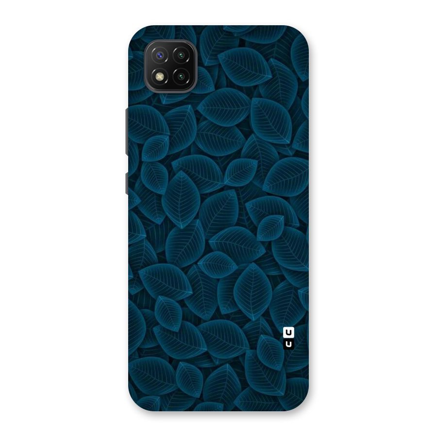 Blue Thin Leaves Back Case for Poco C3