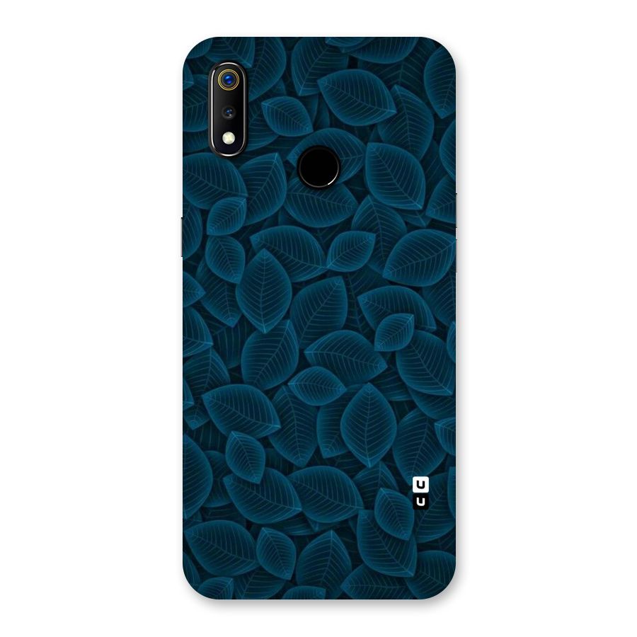 Blue Thin Leaves Back Case for Realme 3