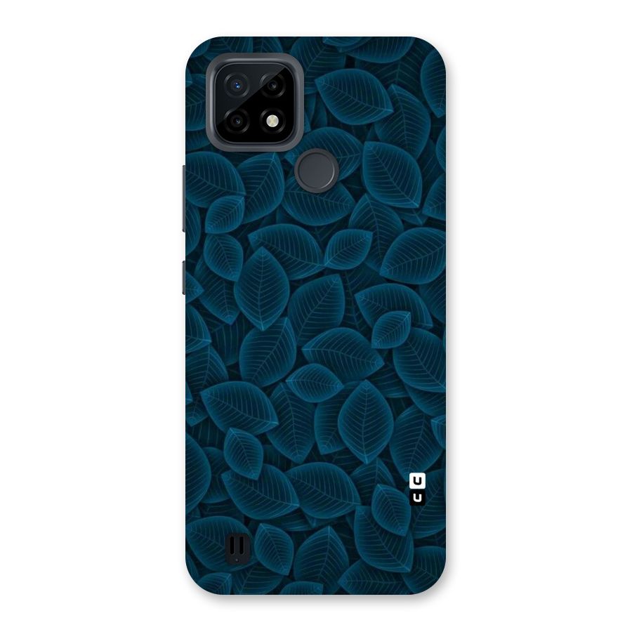 Blue Thin Leaves Back Case for Realme C21