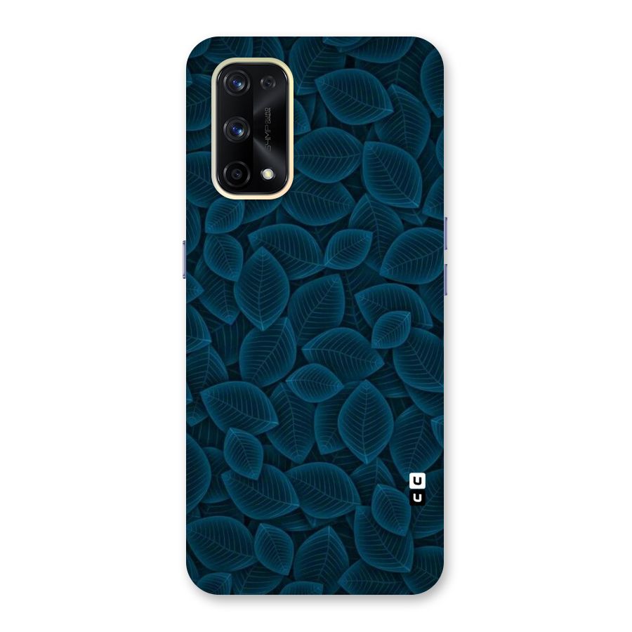 Blue Thin Leaves Glass Back Case for Realme X7 Pro
