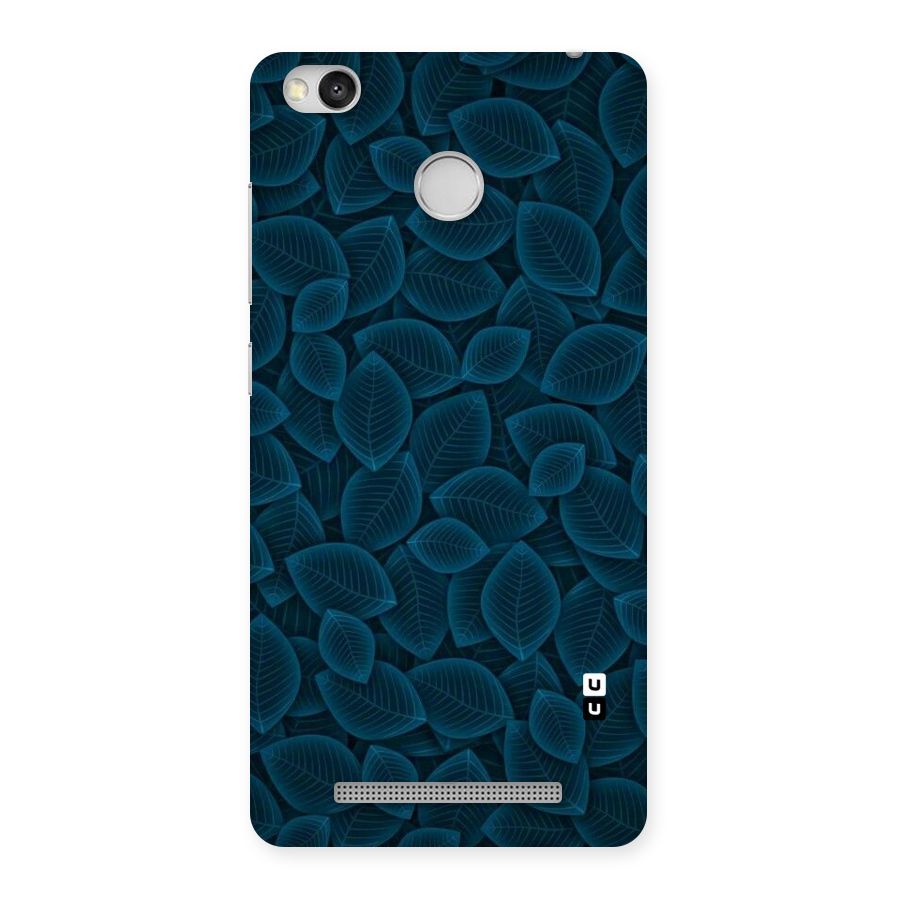 Blue Thin Leaves Back Case for Redmi 3S Prime
