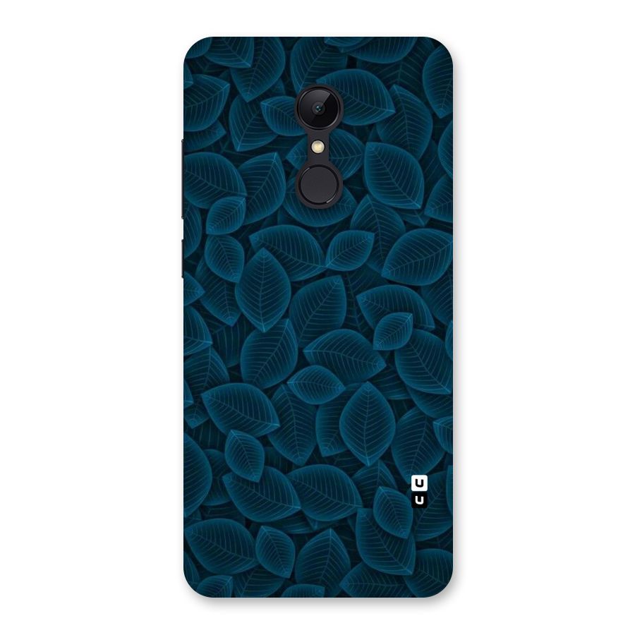Blue Thin Leaves Back Case for Redmi 5