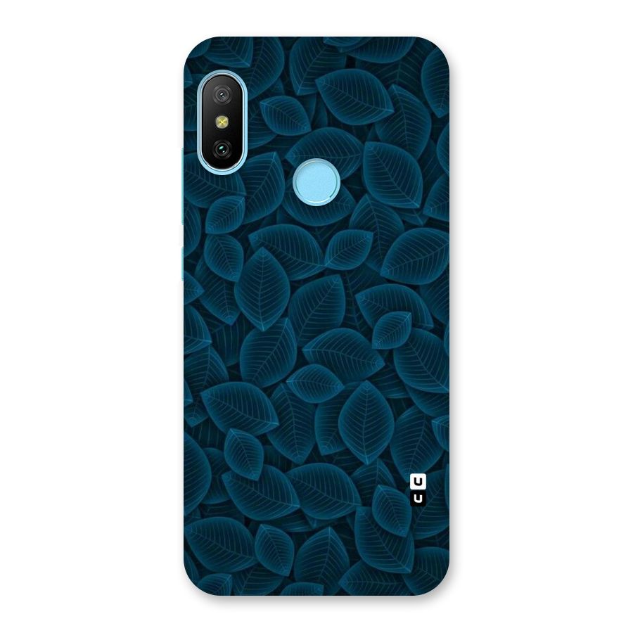 Blue Thin Leaves Back Case for Redmi 6 Pro