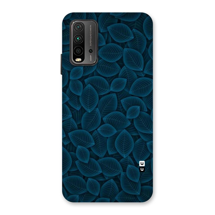 Blue Thin Leaves Back Case for Redmi 9 Power