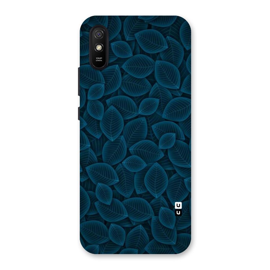 Blue Thin Leaves Back Case for Redmi 9i