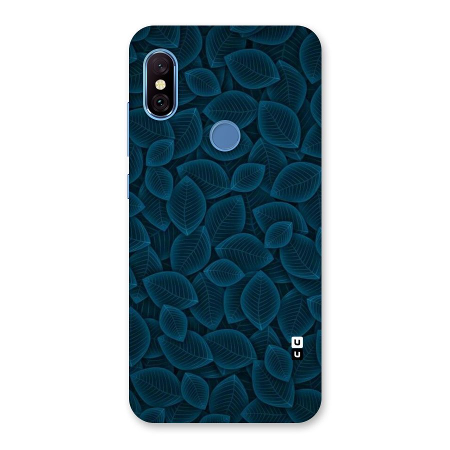 Blue Thin Leaves Back Case for Redmi Note 6 Pro