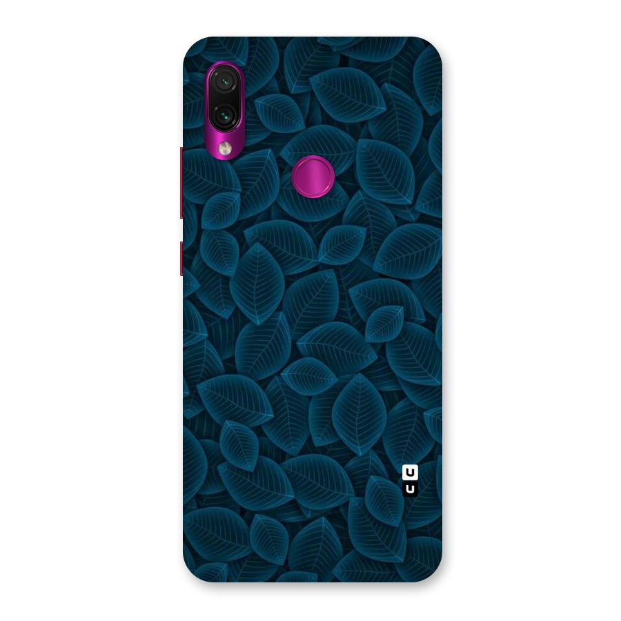 Blue Thin Leaves Back Case for Redmi Note 7 Pro
