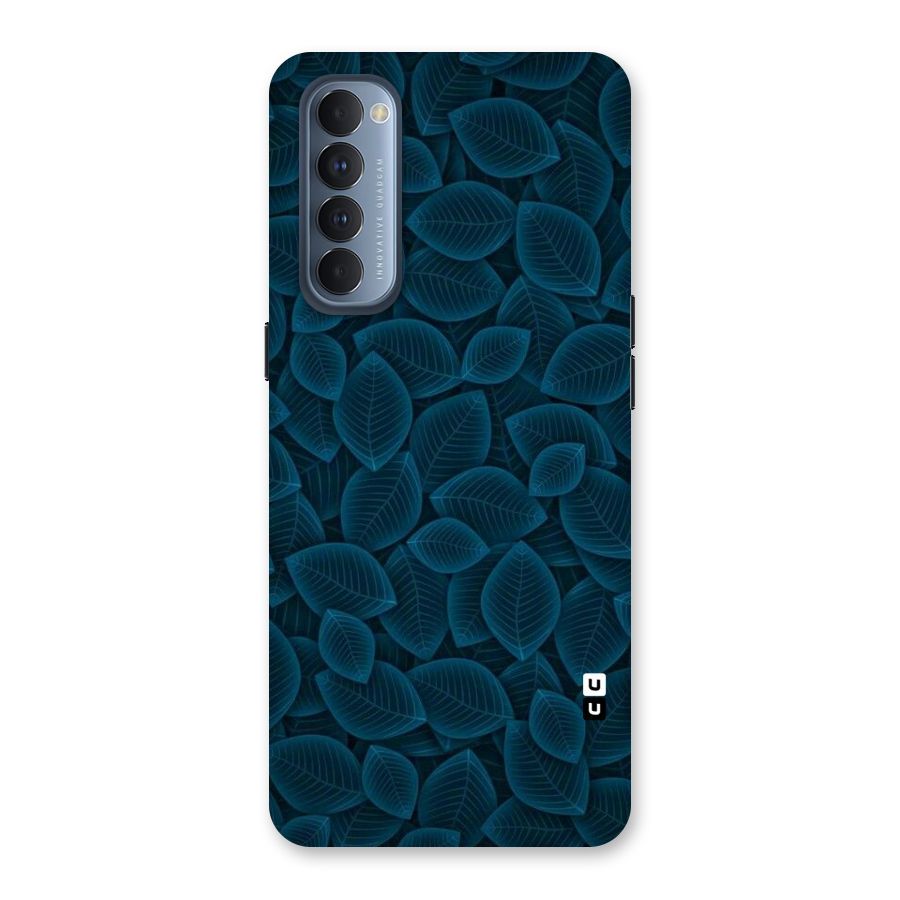 Blue Thin Leaves Back Case for Reno4 Pro