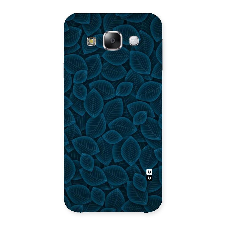 Blue Thin Leaves Back Case for Samsung Galaxy E5
