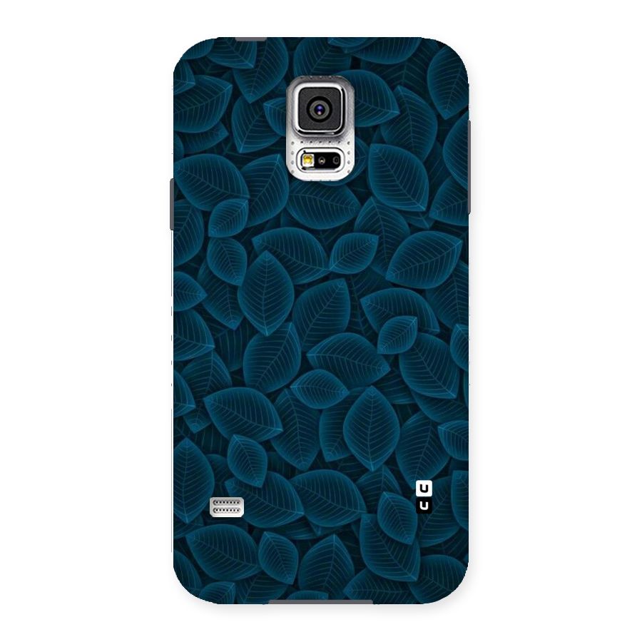 Blue Thin Leaves Back Case for Samsung Galaxy S5