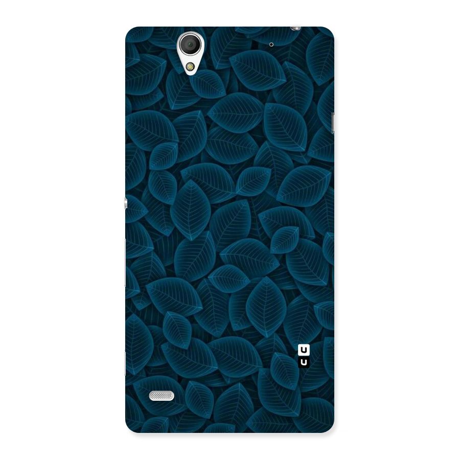 Blue Thin Leaves Back Case for Sony Xperia C4