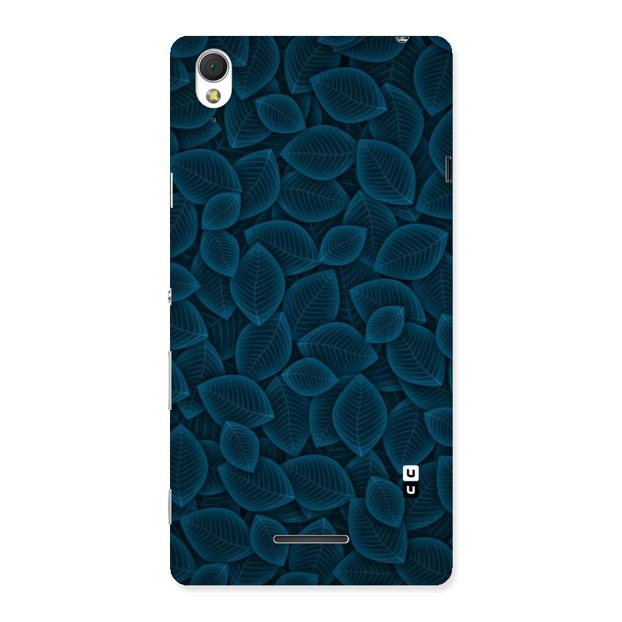 Blue Thin Leaves Back Case for Sony Xperia T3