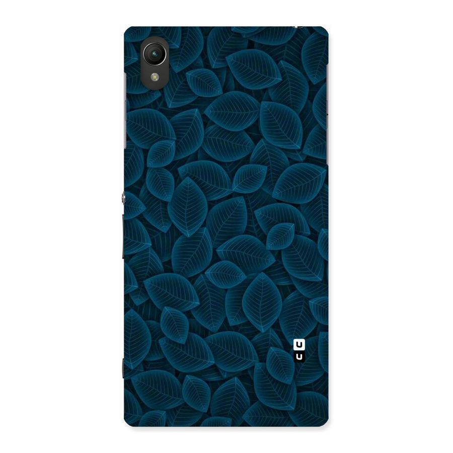 Blue Thin Leaves Back Case for Sony Xperia Z1