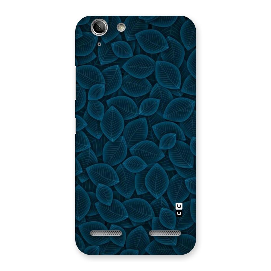 Blue Thin Leaves Back Case for Vibe K5