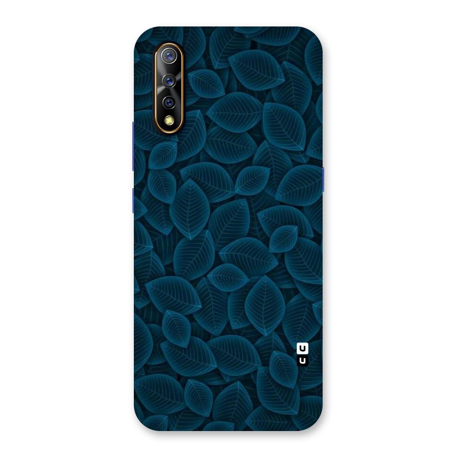 Blue Thin Leaves Back Case for Vivo S1