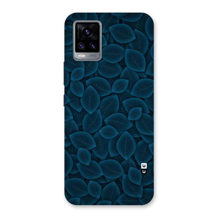 Blue Thin Leaves Back Case for Vivo V20