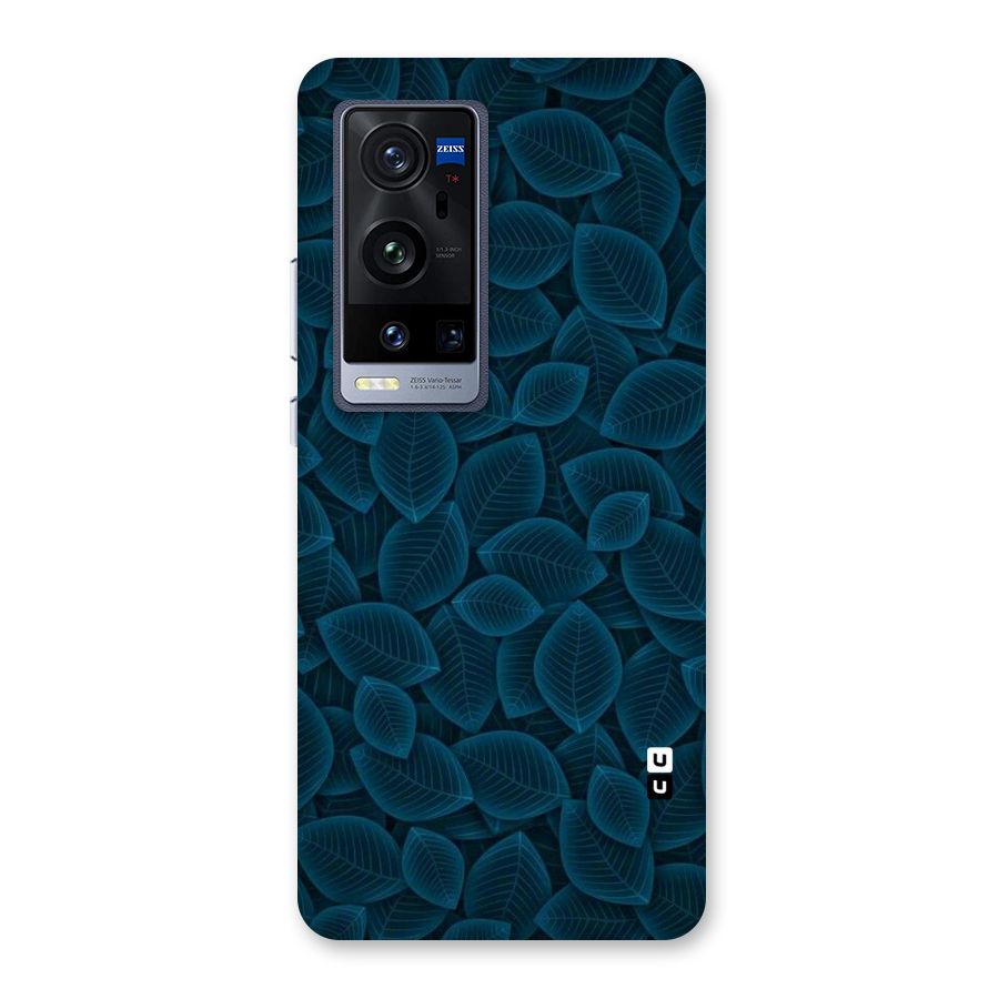 Blue Thin Leaves Back Case for Vivo X60 Pro Plus
