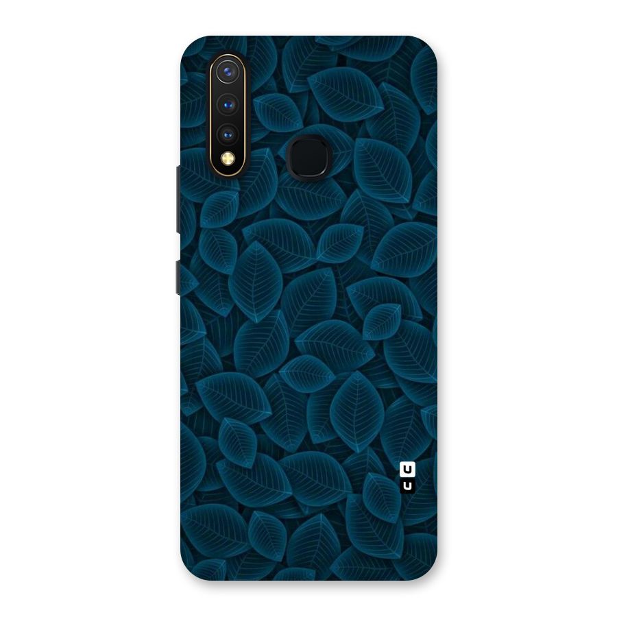 Blue Thin Leaves Back Case for Vivo Y19