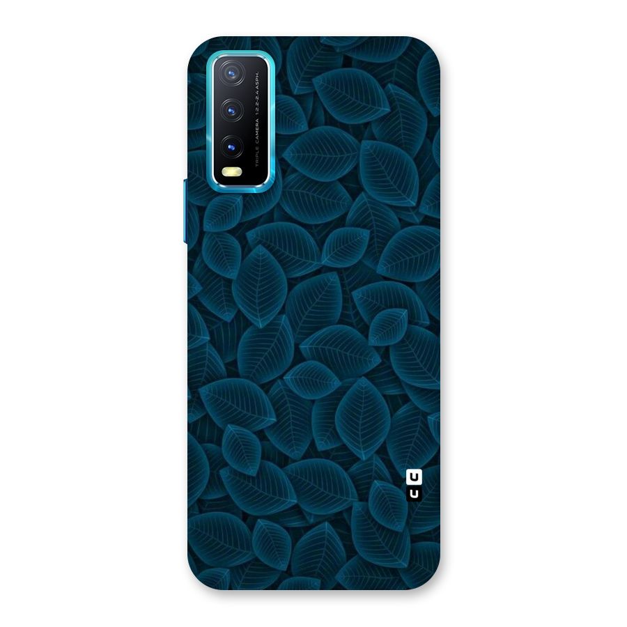 Blue Thin Leaves Back Case for Vivo Y20A
