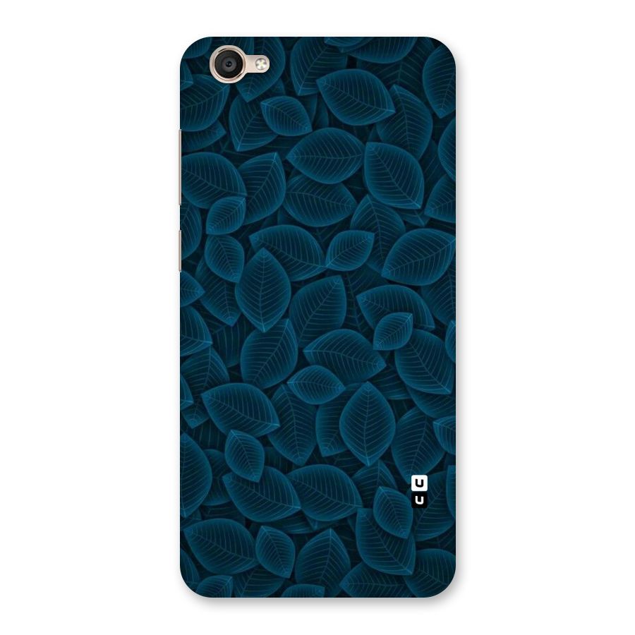 Blue Thin Leaves Back Case for Vivo Y55s