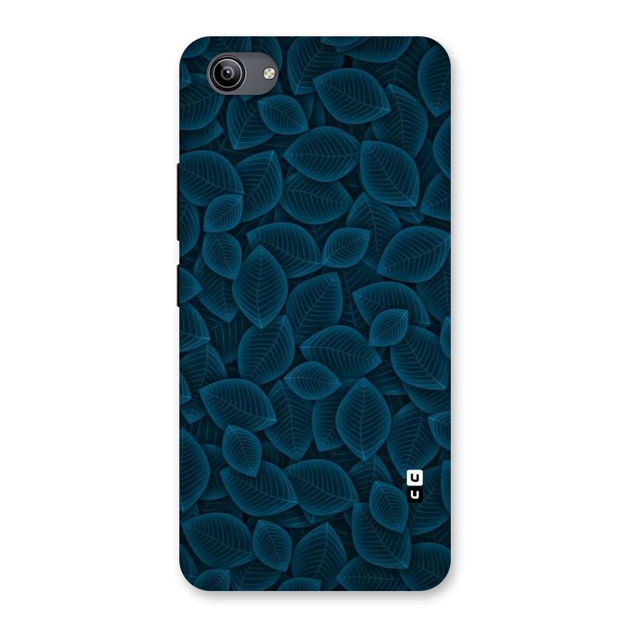 Blue Thin Leaves Back Case for Vivo Y81i