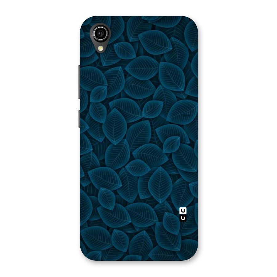 Blue Thin Leaves Back Case for Vivo Y90