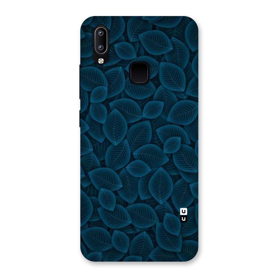 Blue Thin Leaves Back Case for Vivo Y93