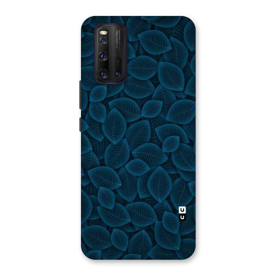 Blue Thin Leaves Back Case for Vivo iQOO 3