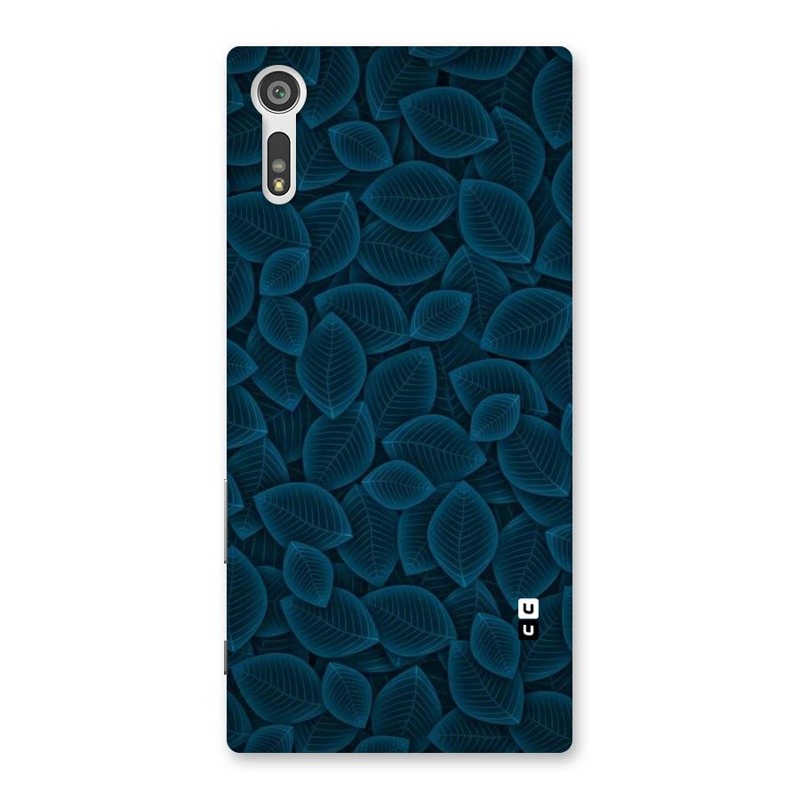Blue Thin Leaves Back Case for Xperia XZ