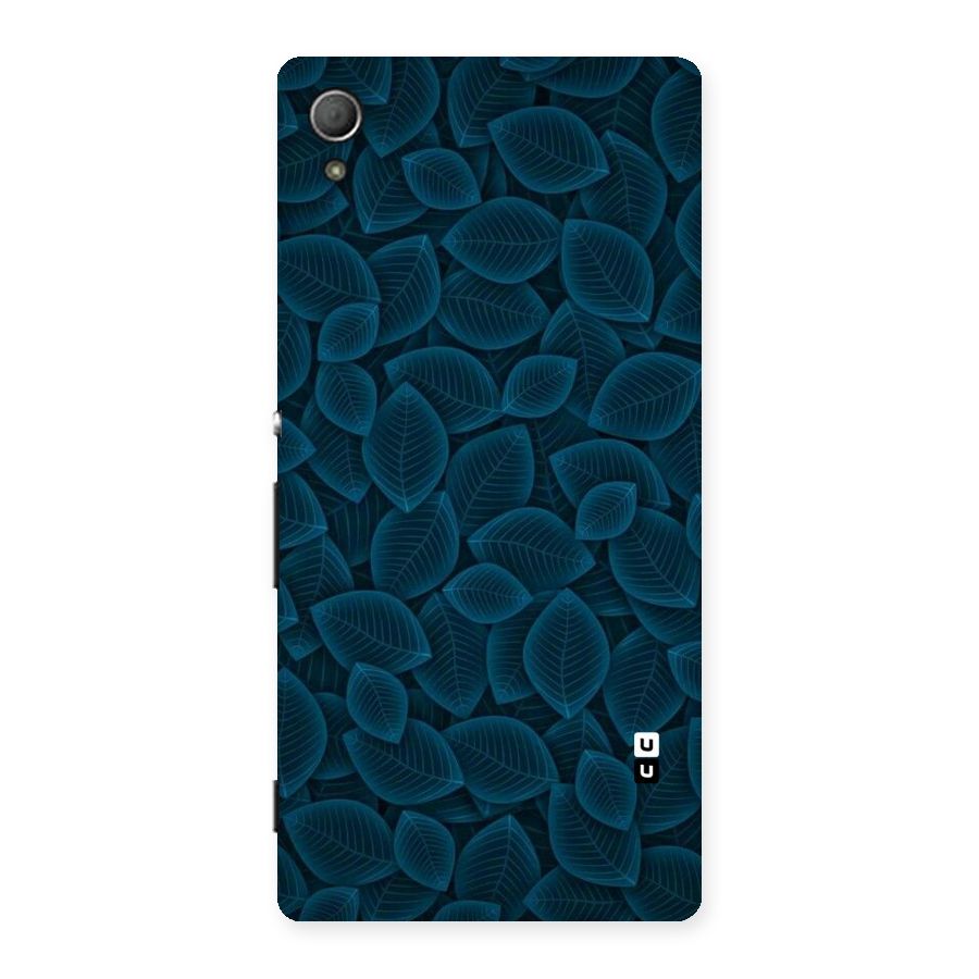 Blue Thin Leaves Back Case for Xperia Z3 Plus