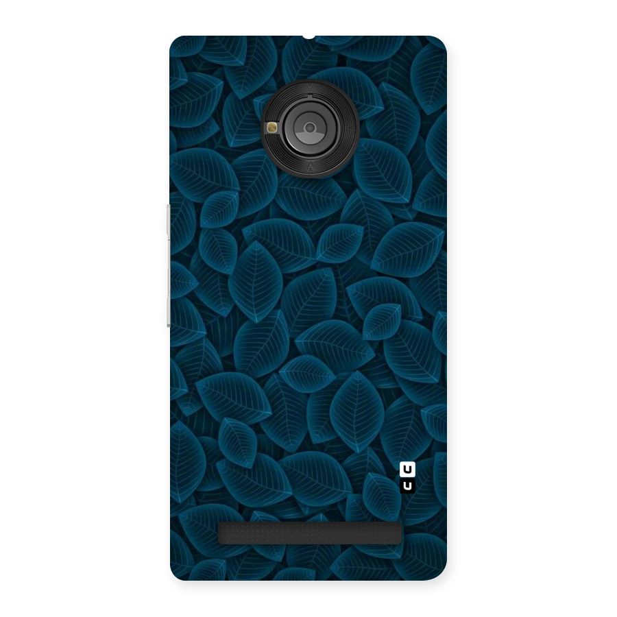 Blue Thin Leaves Back Case for Yu Yunique