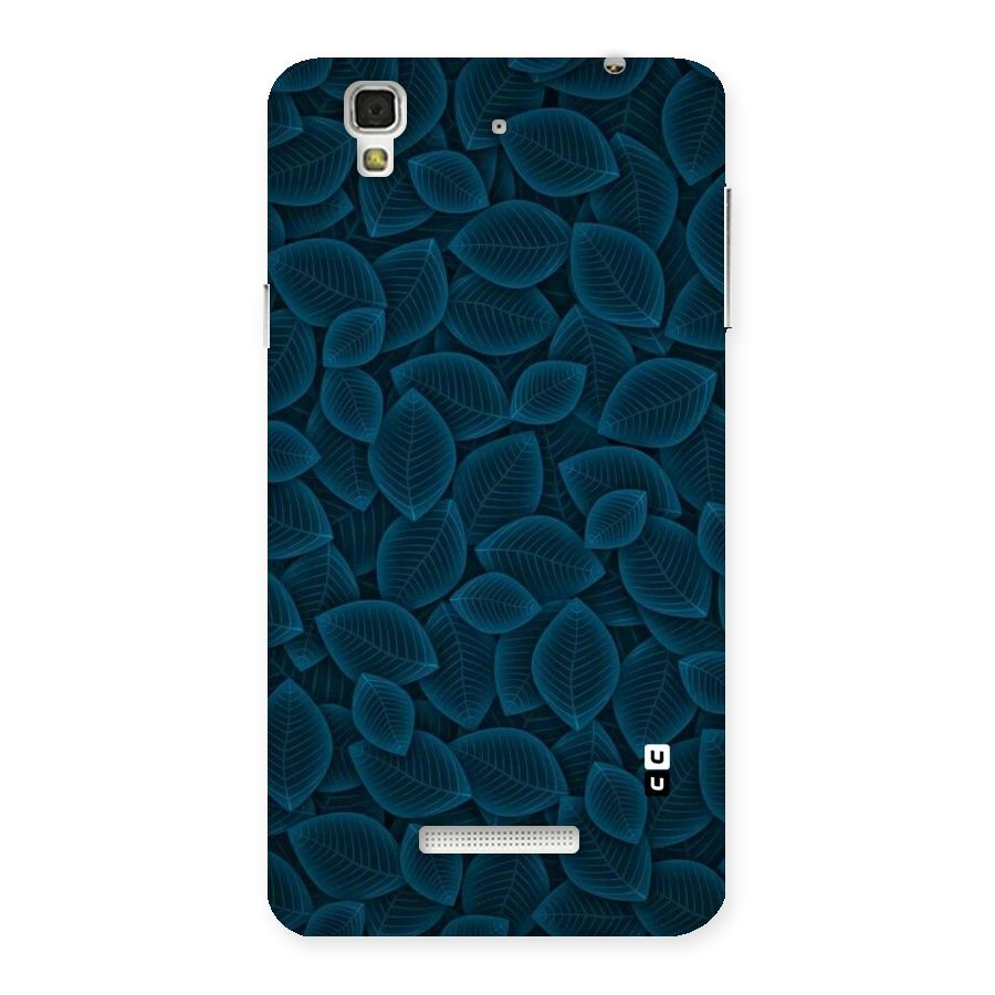Blue Thin Leaves Back Case for Yu Yureka