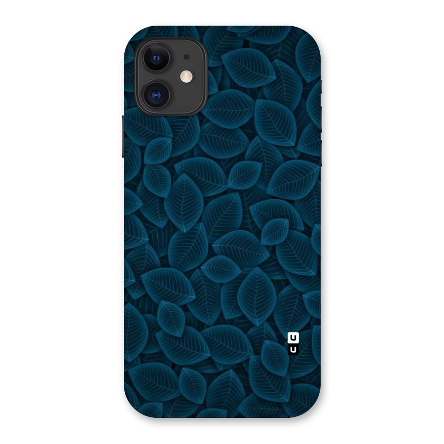 Blue Thin Leaves Back Case for iPhone 11
