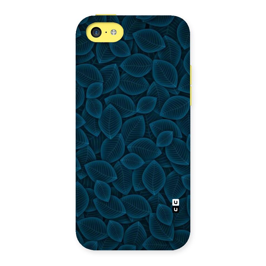 Blue Thin Leaves Back Case for iPhone 5C