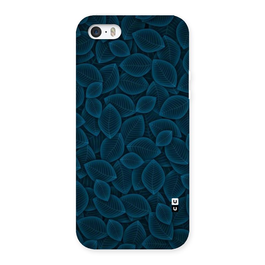 Blue Thin Leaves Back Case for iPhone SE
