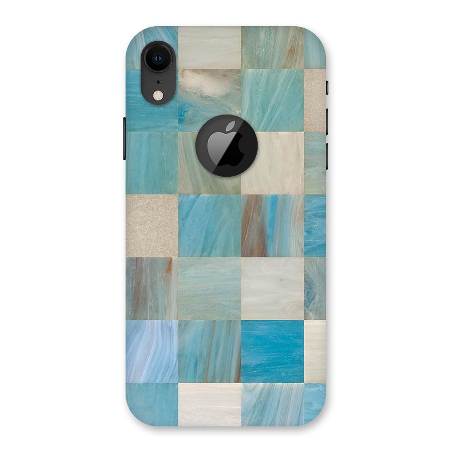 Blue Tiles Back Case for iPhone XR Logo Cut