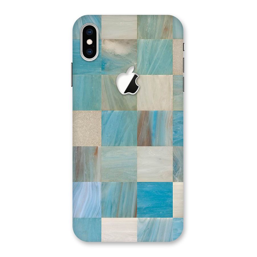 Blue Tiles Back Case for iPhone XS Max Apple Cut