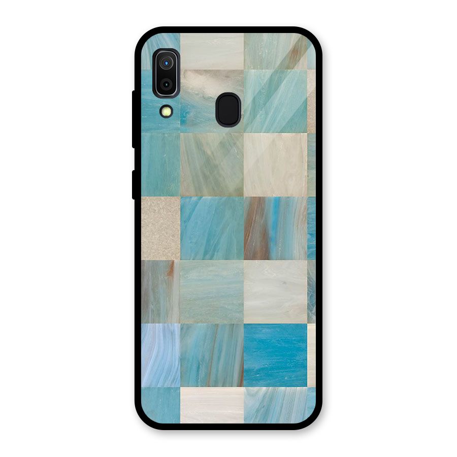 Blue Tiles Glass Back Case for Galaxy A30