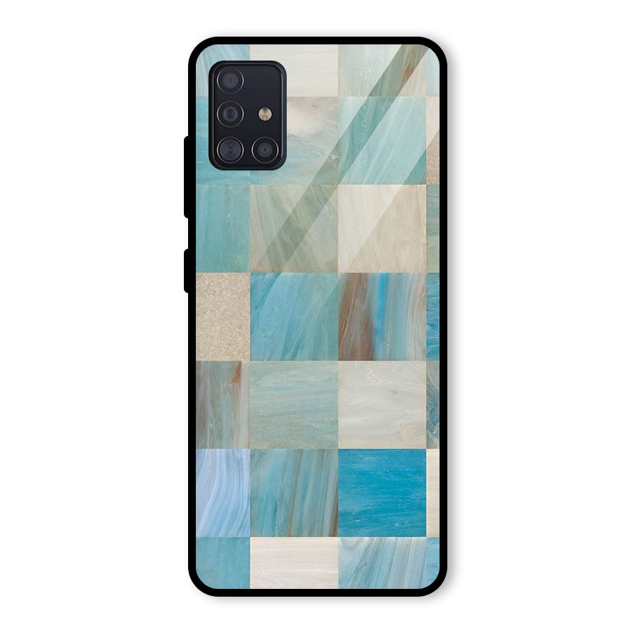 Blue Tiles Glass Back Case for Galaxy A51