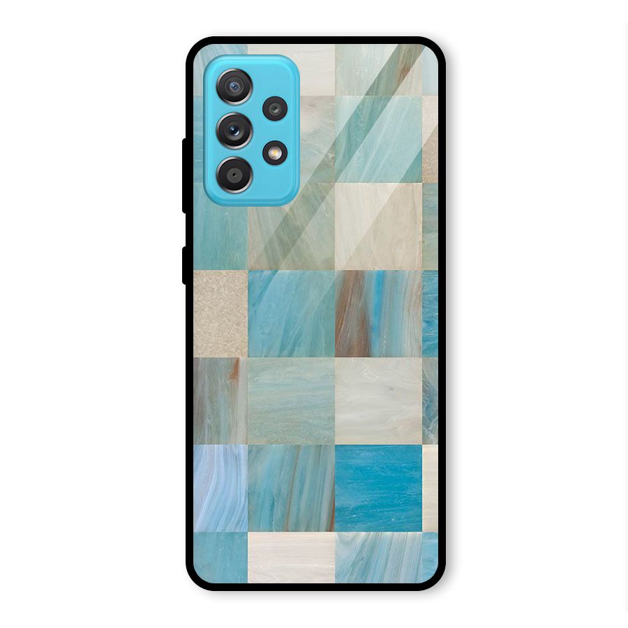 Blue Tiles Glass Back Case for Galaxy A52