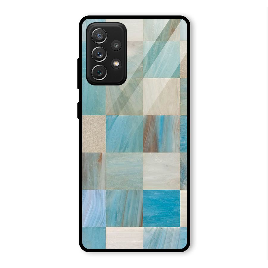 Blue Tiles Glass Back Case for Galaxy A72