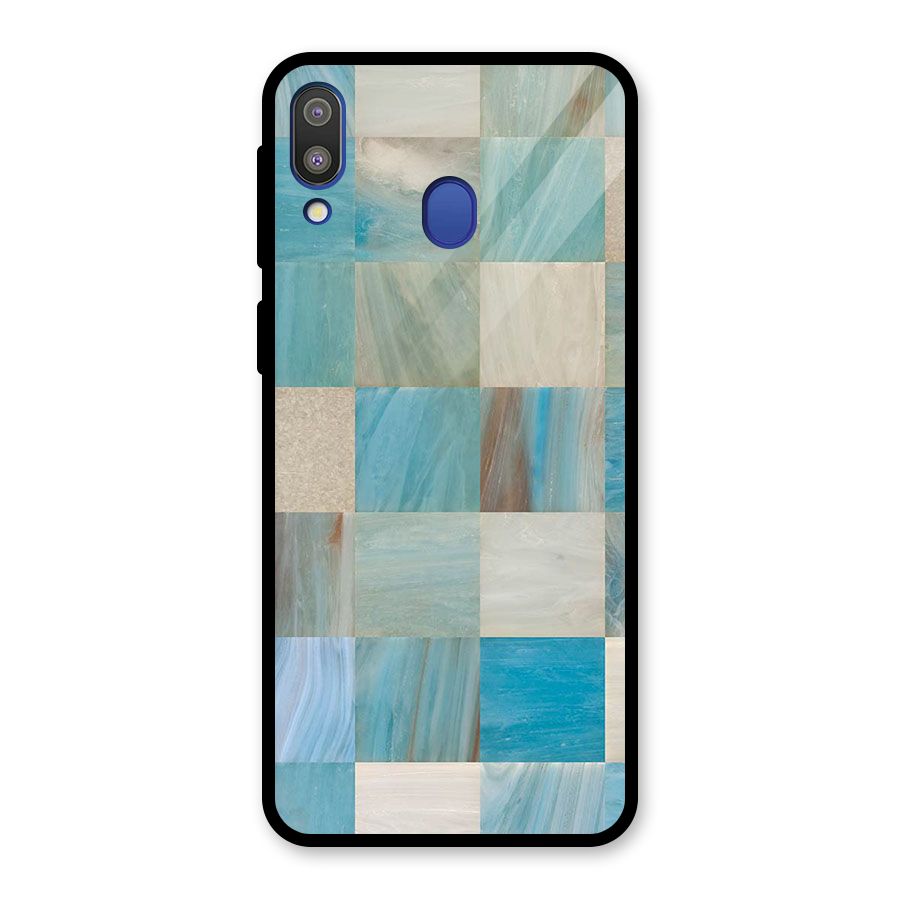 Blue Tiles Glass Back Case for Galaxy M20