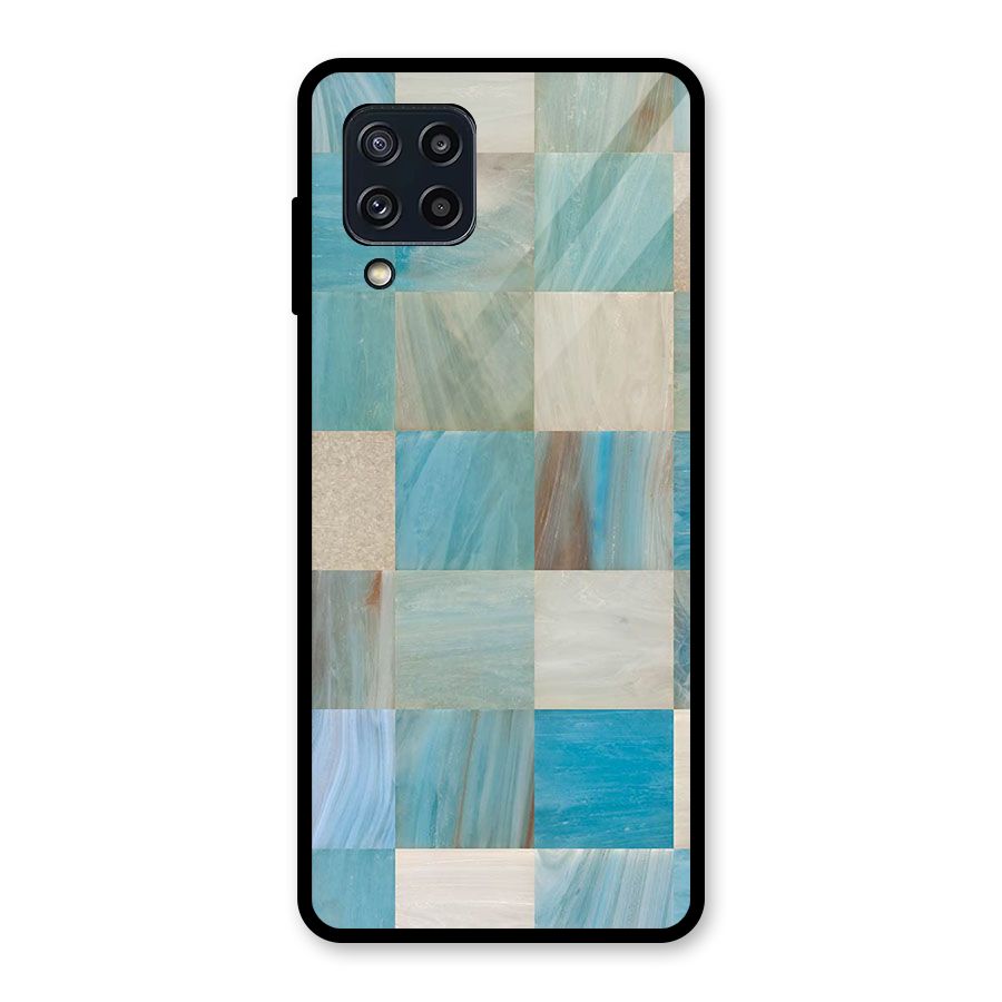 Blue Tiles Glass Back Case for Galaxy M32