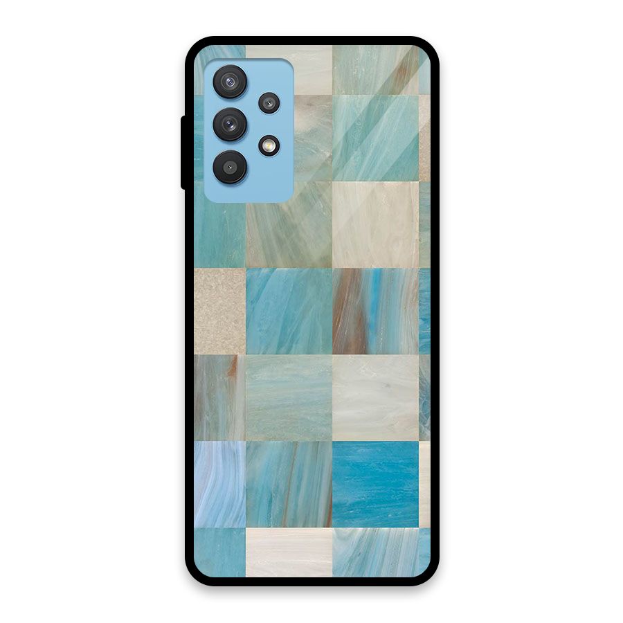 Blue Tiles Glass Back Case for Galaxy M32 5G