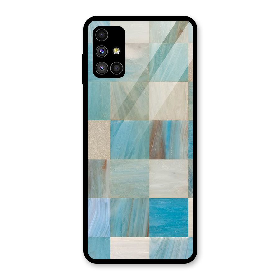 Blue Tiles Glass Back Case for Galaxy M51