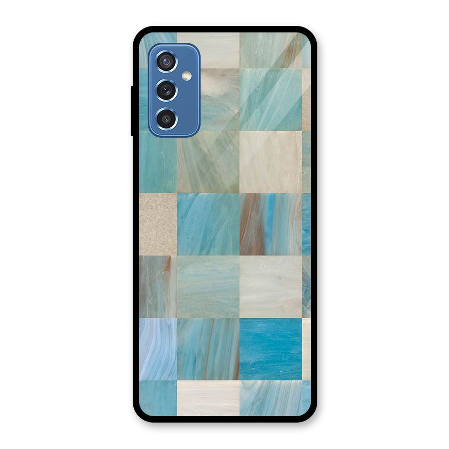 Blue Tiles Glass Back Case for Galaxy M52 5G