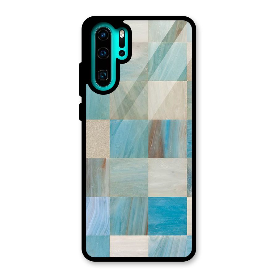 Blue Tiles Glass Back Case for Huawei P30 Pro