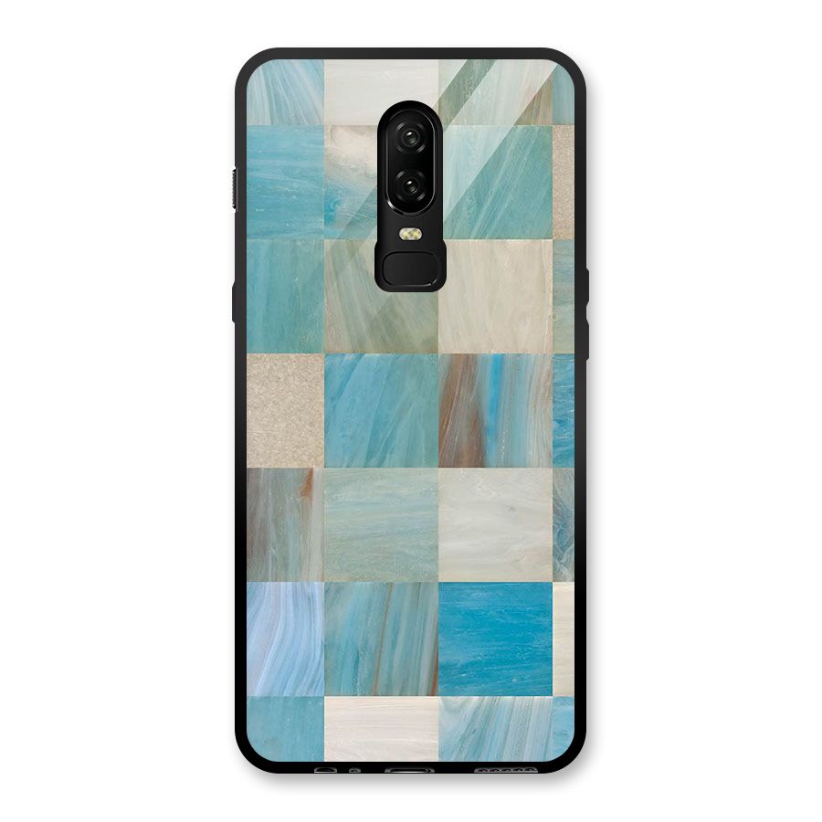 Blue Tiles Glass Back Case for OnePlus 6