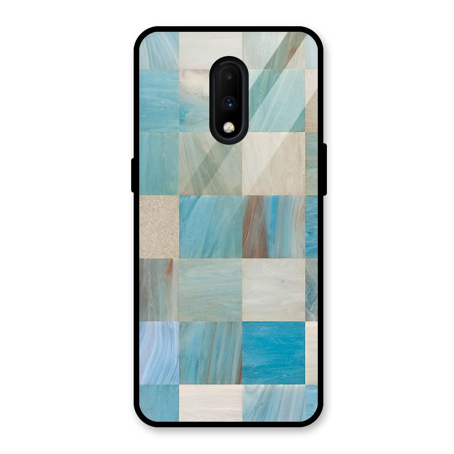 Blue Tiles Glass Back Case for OnePlus 7